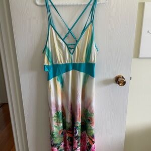Rosegal Multicolor Strappy Maxi Dress